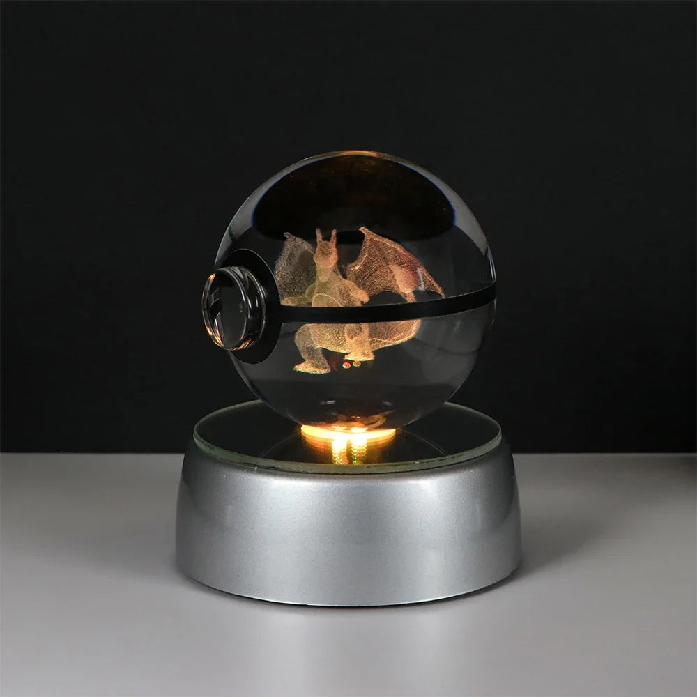 Pokémon 3D Crystal Ball LED – Pikachu, Gengar, Eevee, Mewtwo