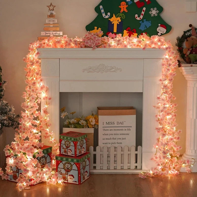 180cm Artificial Sakura Flower Vine – Wedding, Home & Garden Decoration