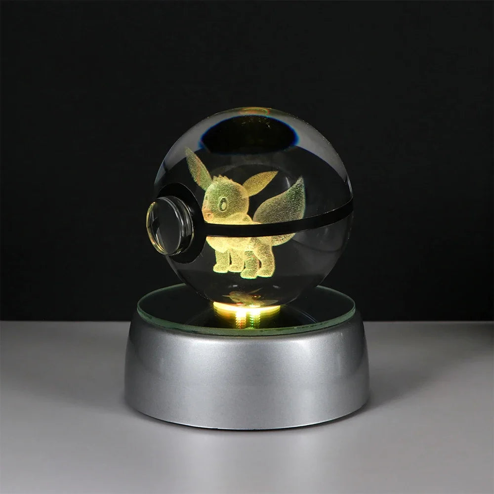 Pokémon 3D Crystal Ball LED – Pikachu, Gengar, Eevee, Mewtwo
