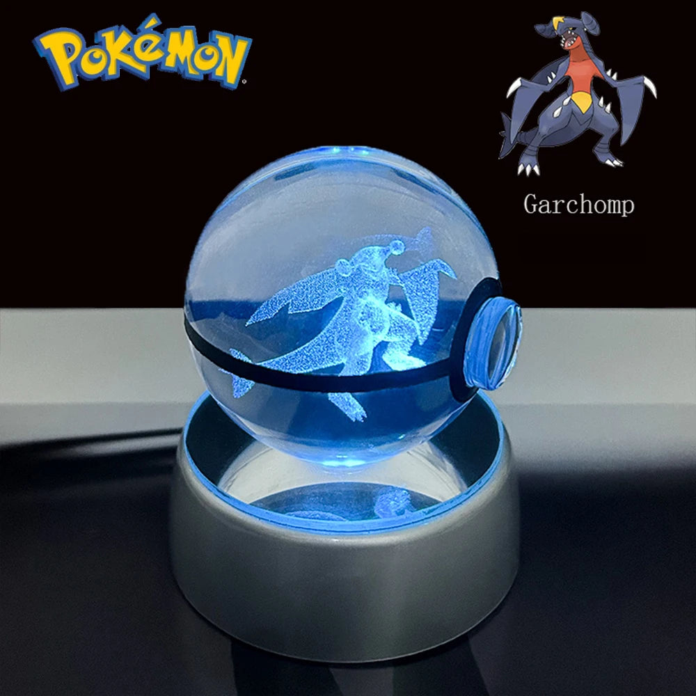 Pokémon 3D Crystal Ball LED – Pikachu, Gengar, Eevee, Mewtwo
