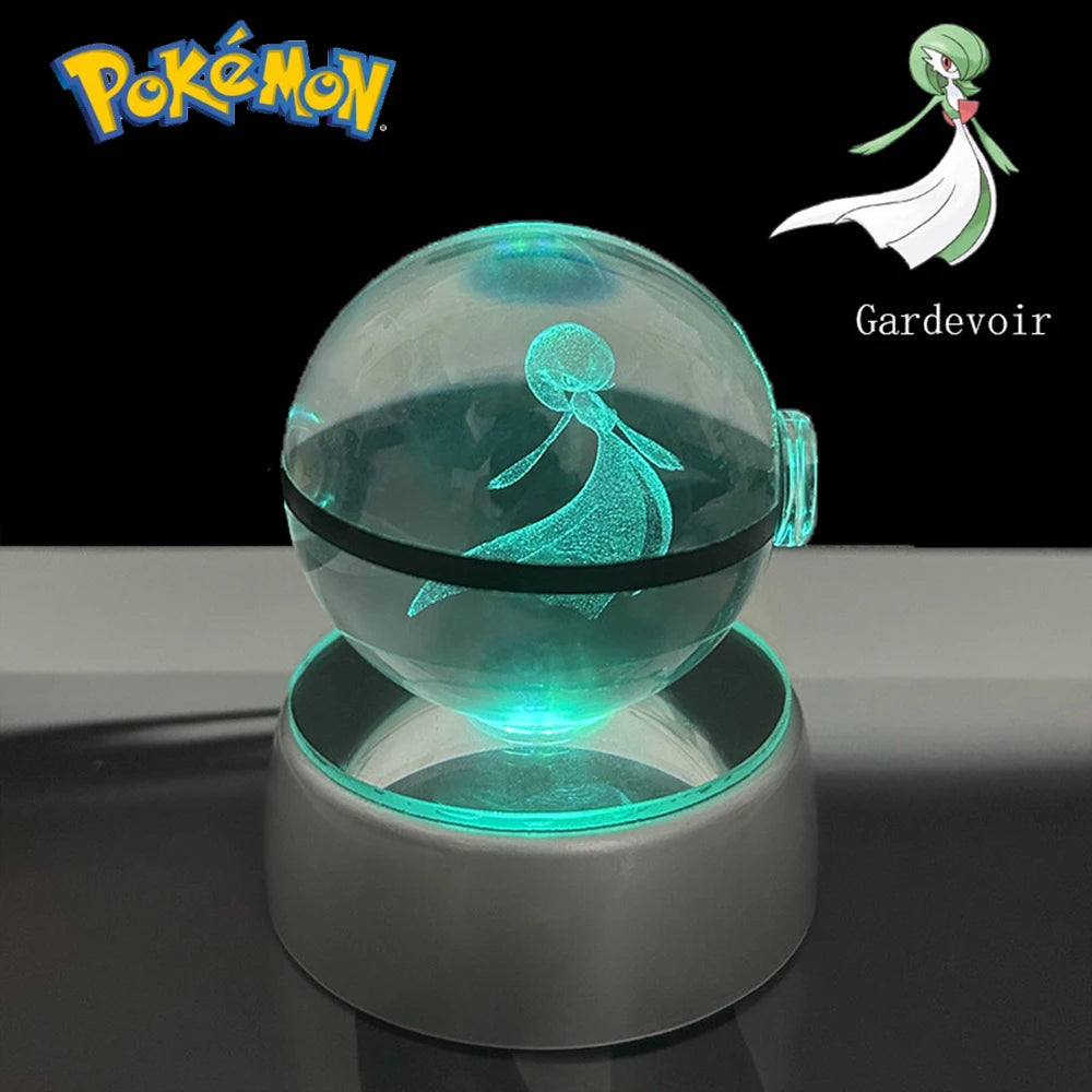 Pokémon 3D Crystal Ball LED – Pikachu, Gengar, Eevee, Mewtwo
