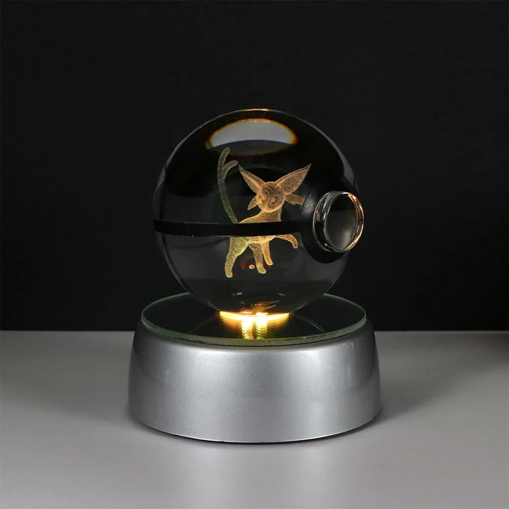 Pokémon 3D Crystal Ball LED – Pikachu, Gengar, Eevee, Mewtwo
