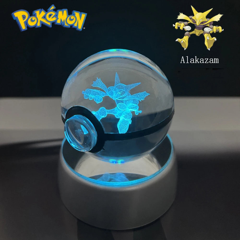 Pokémon 3D Crystal Ball LED – Pikachu, Gengar, Eevee, Mewtwo