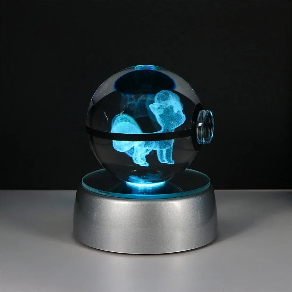 Pokémon 3D Crystal Ball LED – Pikachu, Gengar, Eevee, Mewtwo