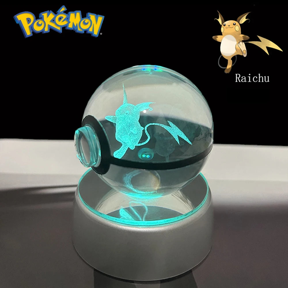 Pokémon 3D Crystal Ball LED – Pikachu, Gengar, Eevee, Mewtwo