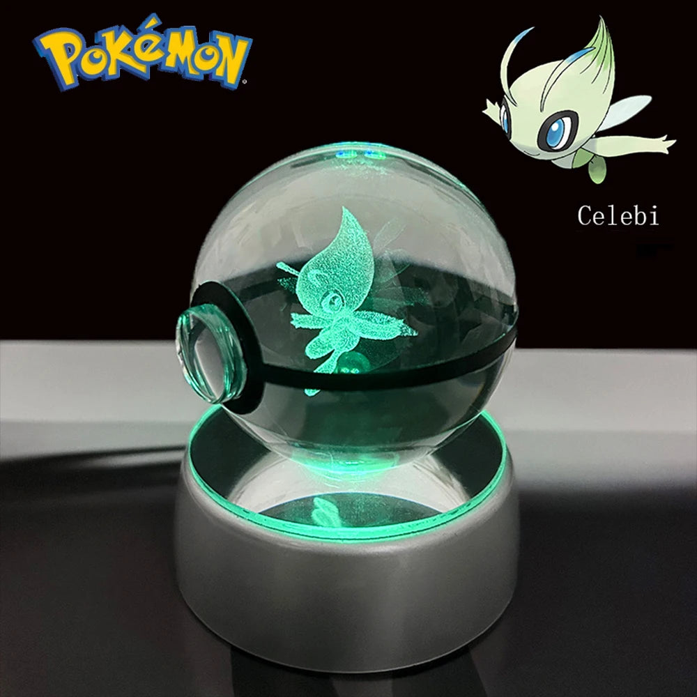 Pokémon 3D Crystal Ball LED – Pikachu, Gengar, Eevee, Mewtwo