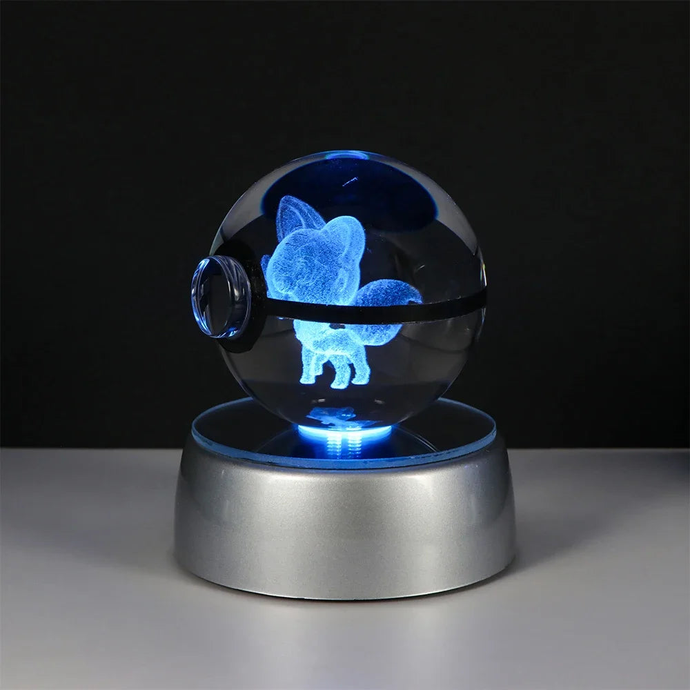 Pokémon 3D Crystal Ball LED – Pikachu, Gengar, Eevee, Mewtwo