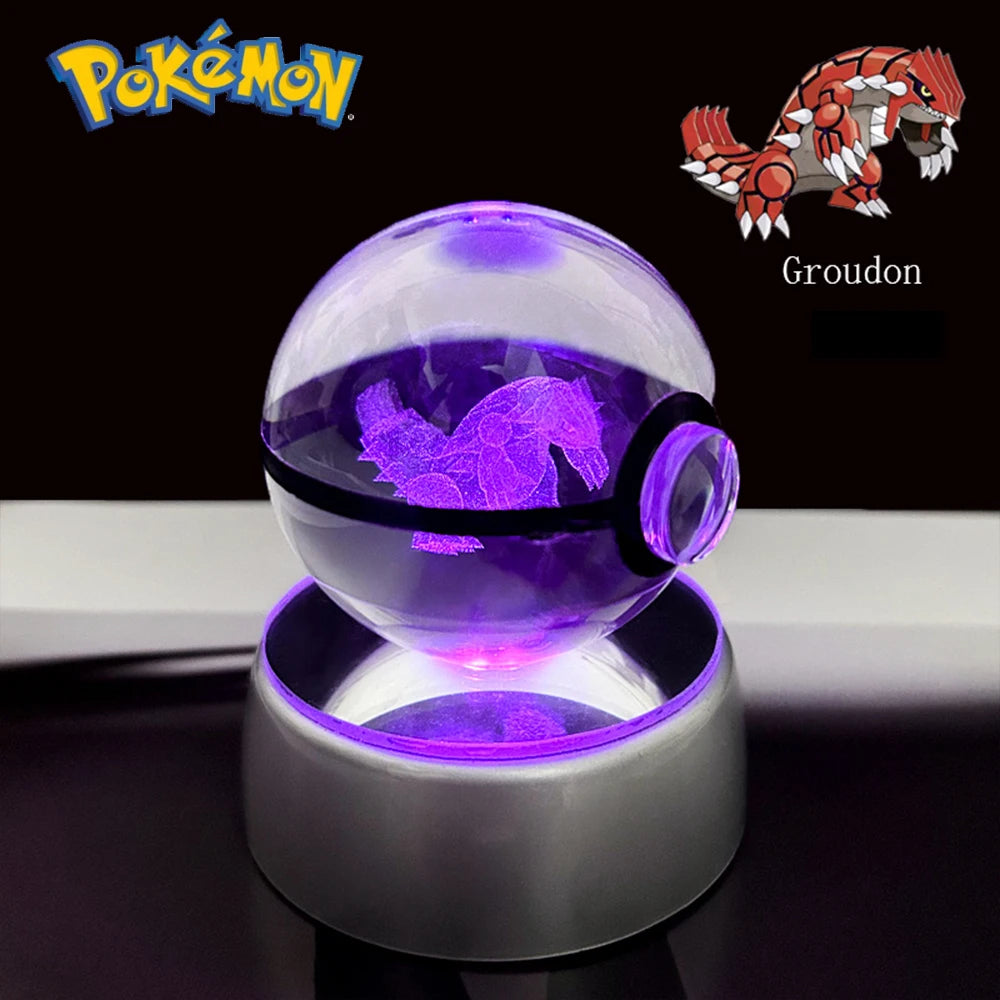 Pokémon 3D Crystal Ball LED – Pikachu, Gengar, Eevee, Mewtwo