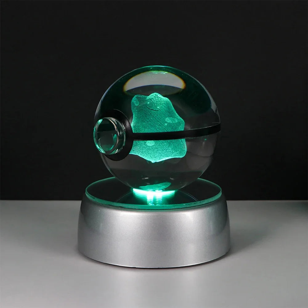 Pokémon 3D Crystal Ball LED – Pikachu, Gengar, Eevee, Mewtwo