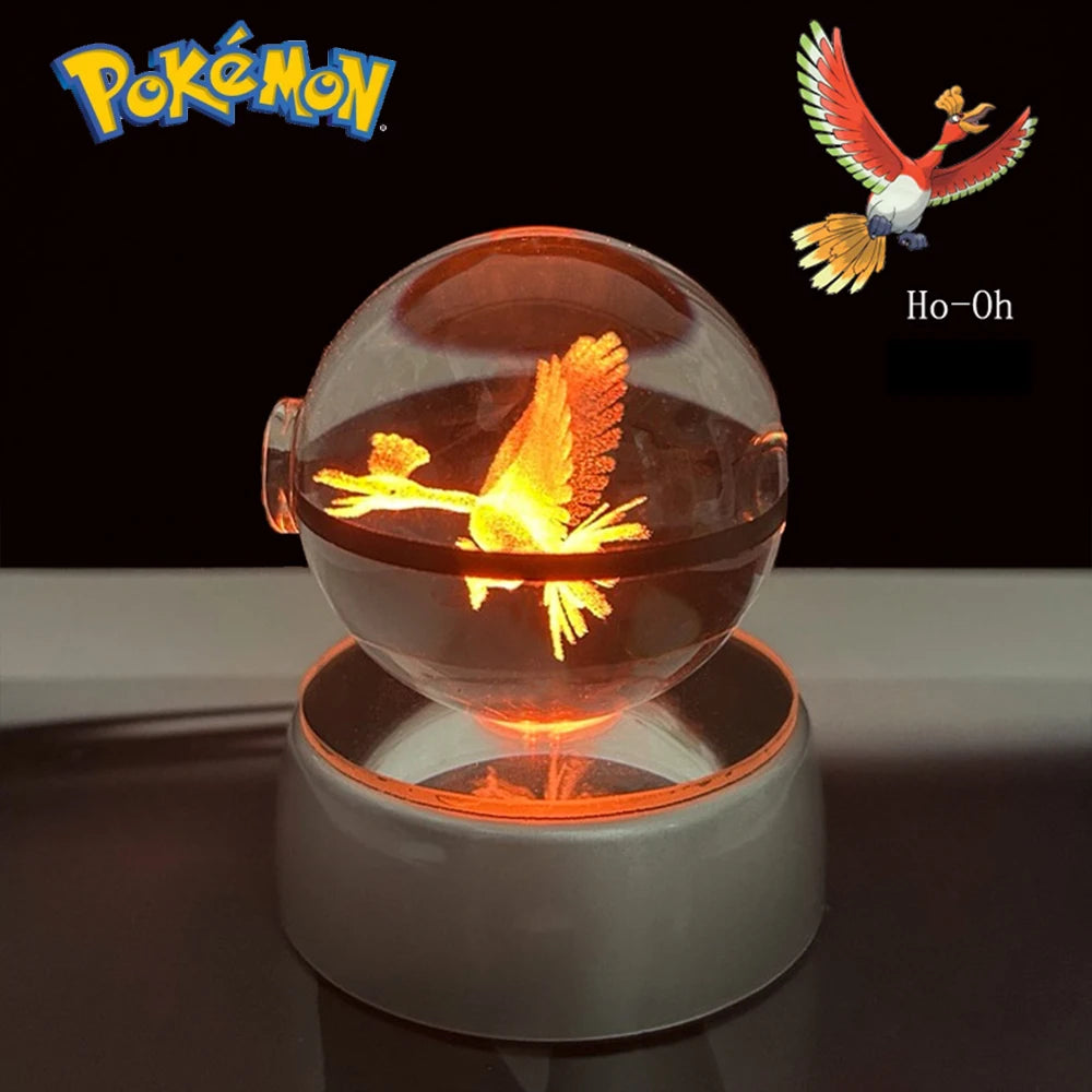 Pokémon 3D Crystal Ball LED – Pikachu, Gengar, Eevee, Mewtwo