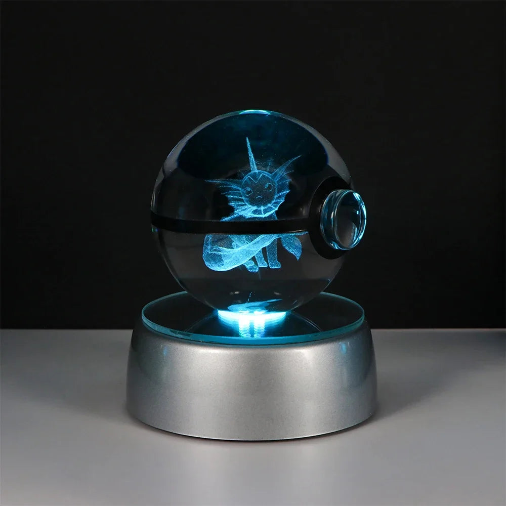 Pokémon 3D Crystal Ball LED – Pikachu, Gengar, Eevee, Mewtwo