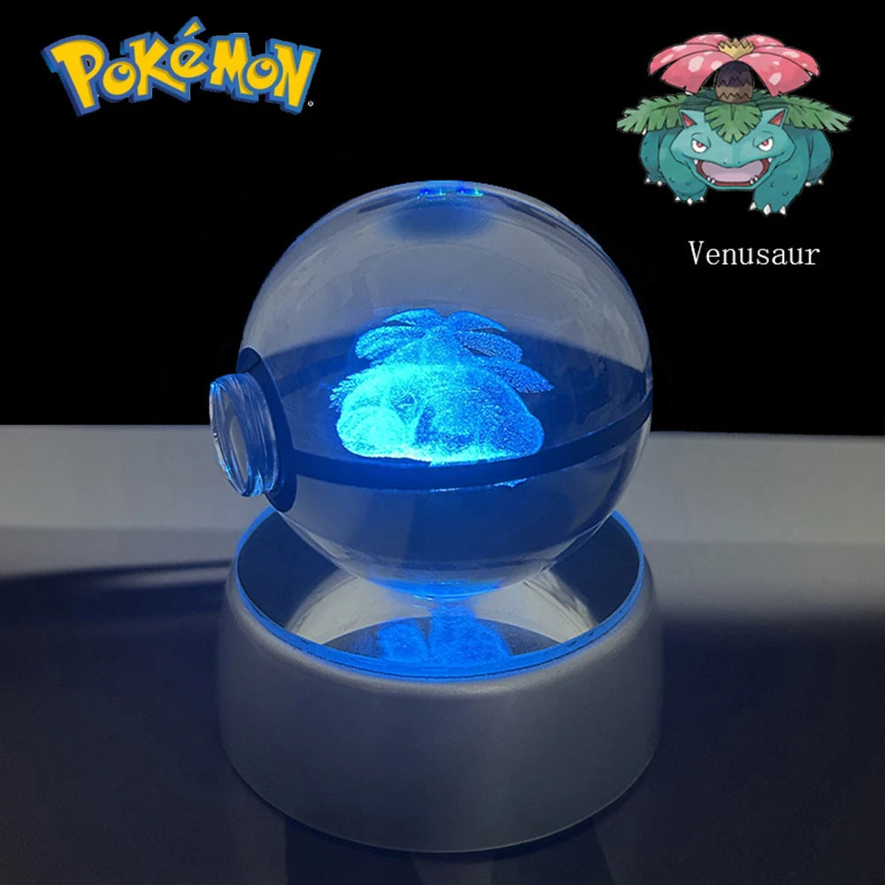 Pokémon 3D Crystal Ball LED – Pikachu, Gengar, Eevee, Mewtwo