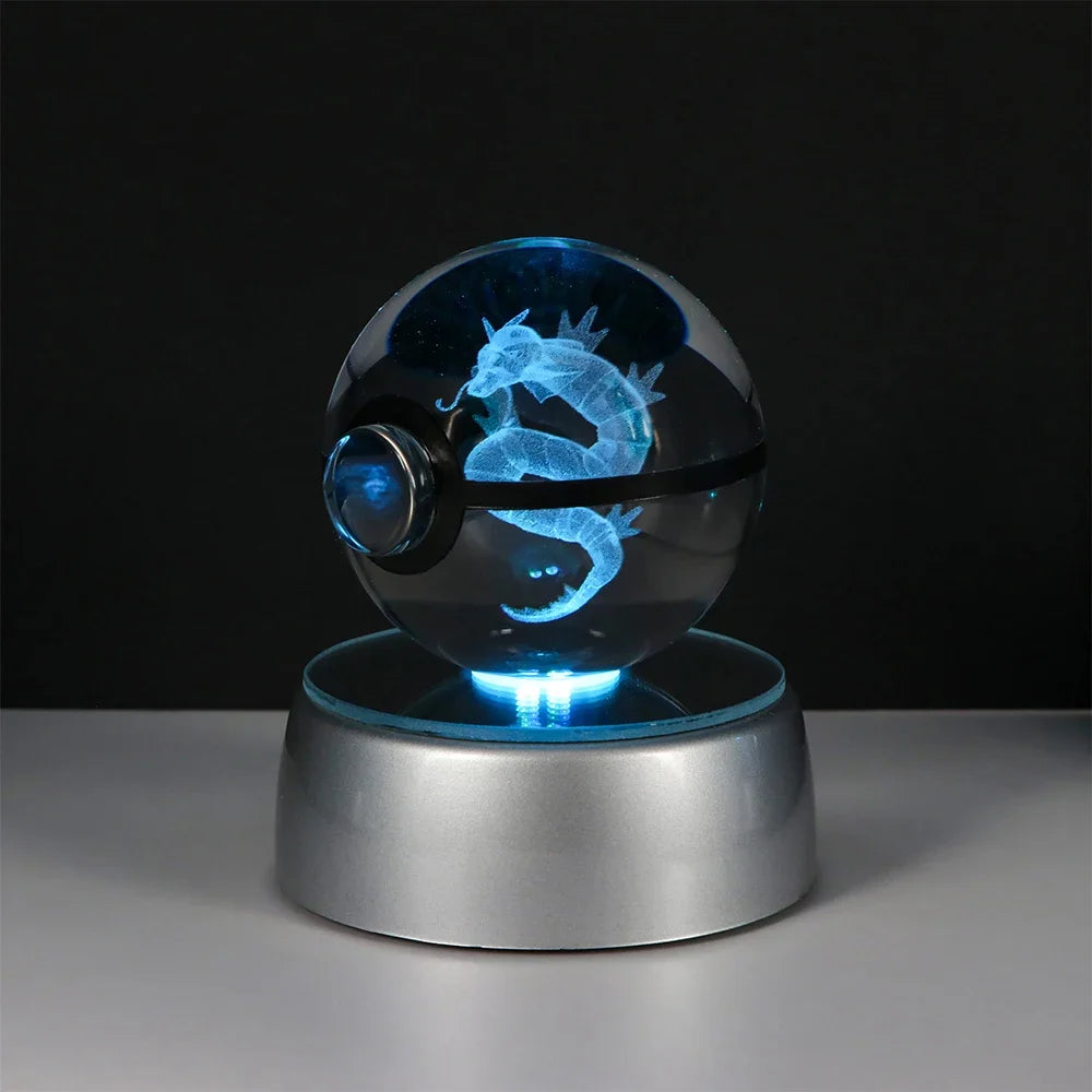 Pokémon 3D Crystal Ball LED – Pikachu, Gengar, Eevee, Mewtwo