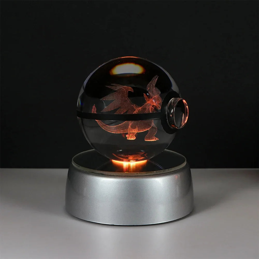 Pokémon 3D Crystal Ball LED – Pikachu, Gengar, Eevee, Mewtwo