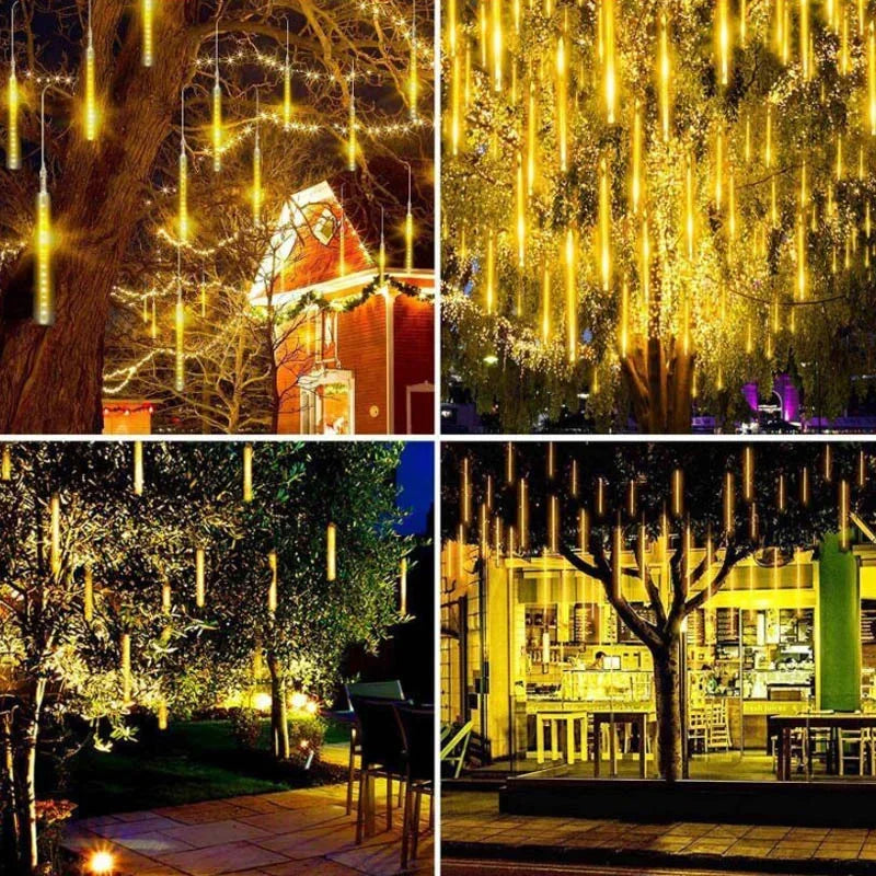 Enchanted Rainfall Icicle Lights – 30cm USB Garden & Party Illumination