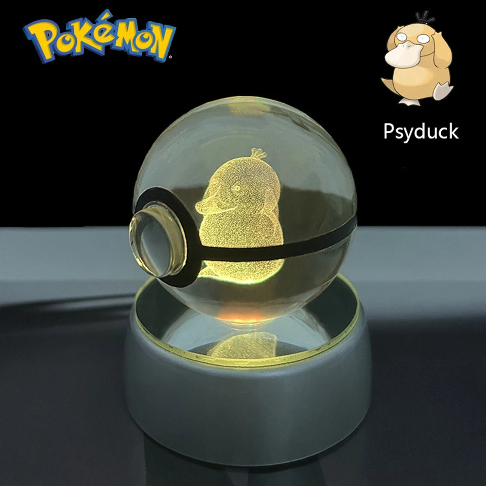 Pokémon 3D Crystal Ball LED – Pikachu, Gengar, Eevee, Mewtwo
