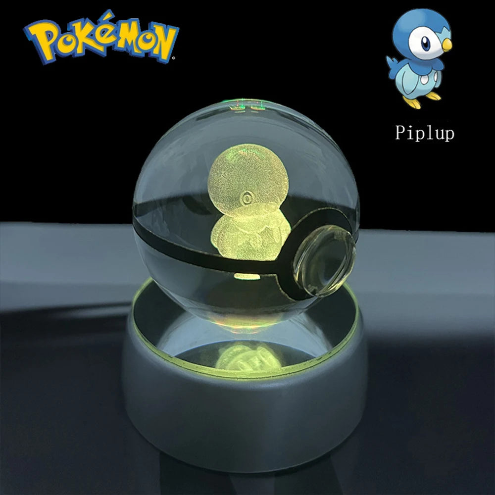 Pokémon 3D Crystal Ball LED – Pikachu, Gengar, Eevee, Mewtwo